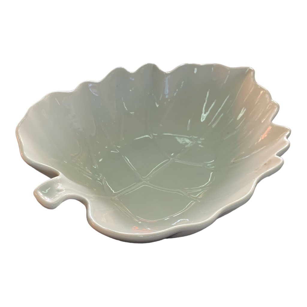 Bowl 26X17X6Cm Leaf White Porcelain 10211-2