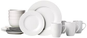 D Set 16Pc White Porcelain Rvt