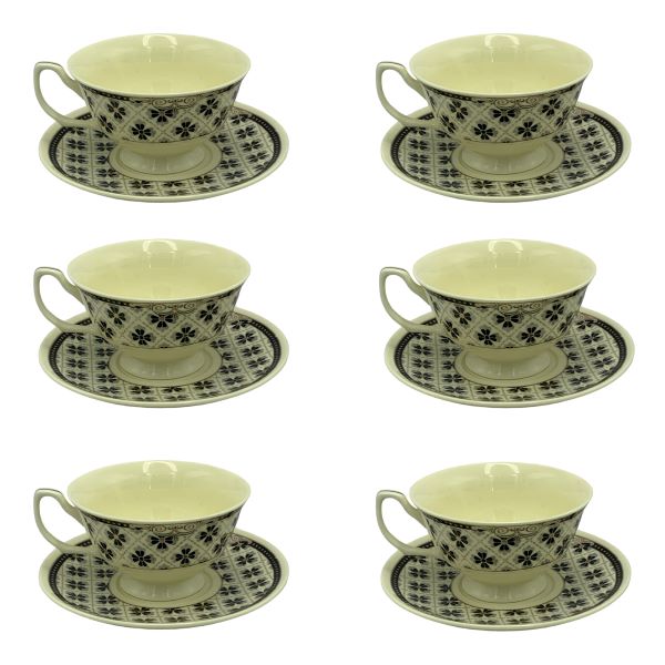 Cup And Saucer 12Pc Set Designer Rvt049