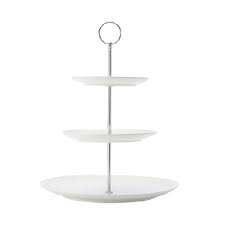 Cake Stand 3T Porcelain Gc Rvt050