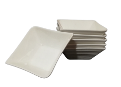 Bowl 6Pc 11X11Cm Square Emb Rvt465