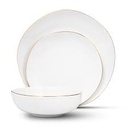 Dinner Set 12Pc Vers White And Gold Rvt442/444