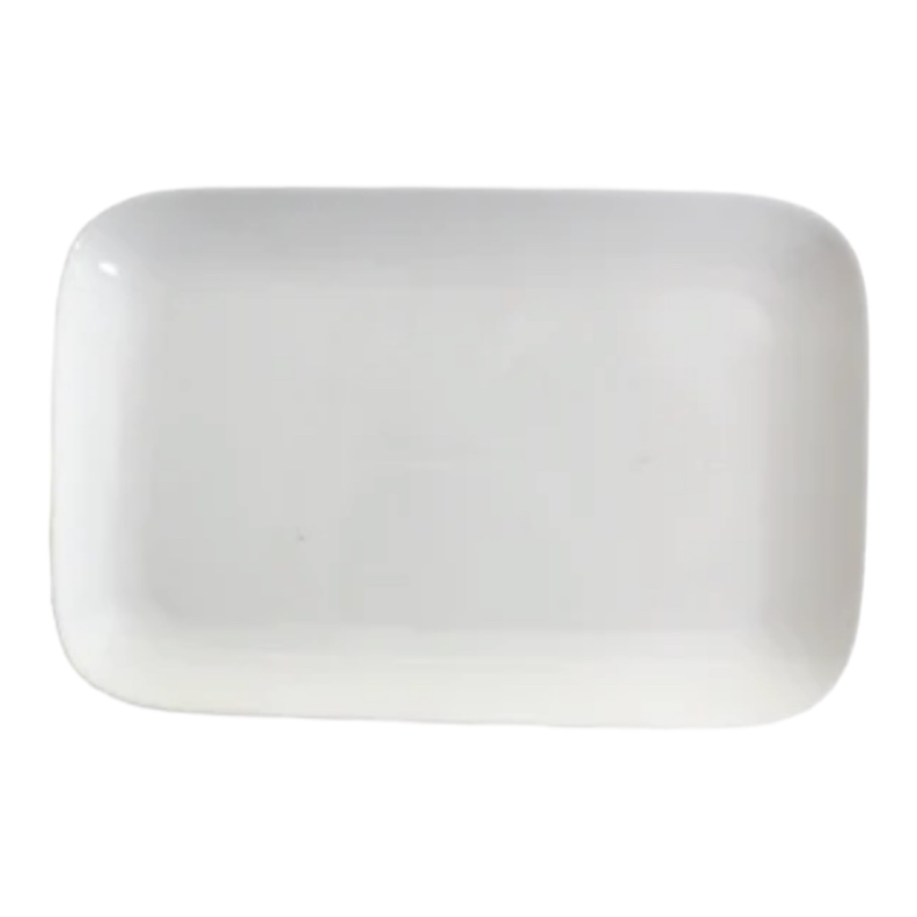 Platter 36X19X2Cm Porcelain White W44