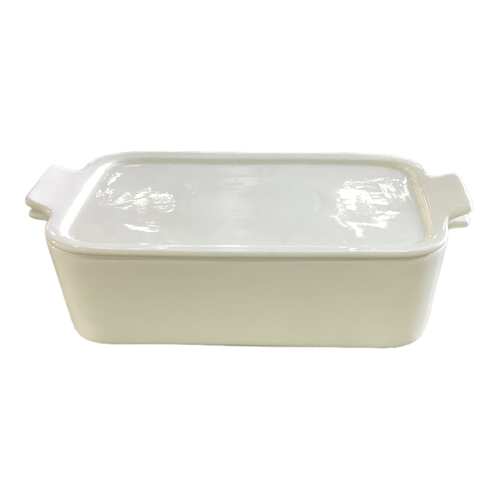 Casserole 29X16.5X8Cm Porcelain White W/Lid Zlf-R023