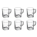 Mug 240Ml 6Pc Set Square Clear Glass Rvt22-009