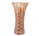 Glass Vase 29.4Cm D/Pattern Gold Rvt386