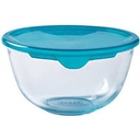 Bowl W/Lid 6X10Cm Glass Clear Rvt368