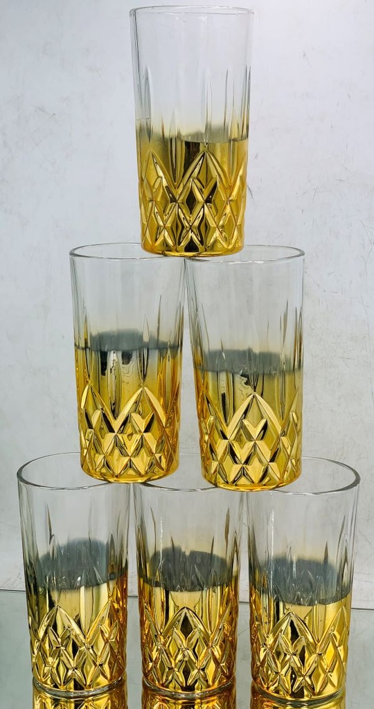 Tumbler 6Pc Timeless Gold Base Rvt593