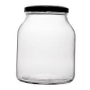 Jar Footed With Lid 51Cm Black Rvt401