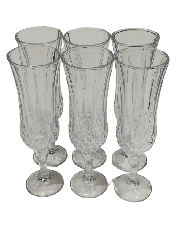 Champagne 6Pc Cut-Glass Rvt096