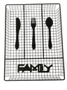 Cutlery Divider 34X25.5X4.5Cm 4 Division Black CH740