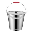 Bucket 10L 26X29Cm With Lid Stainless Steel