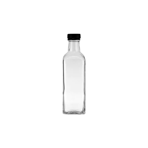 Bottle 250Ml Sqr Glass W/Lid Consol 27272