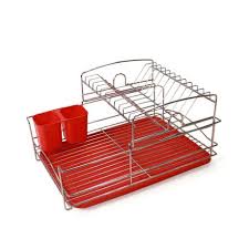 Dish Rack Flat 39X35Cm Red Ch552