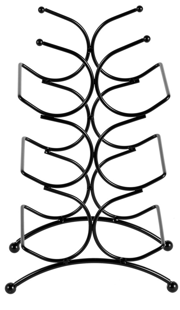 Wine Rack 6 Bottles 32Dx27H Black Ch741