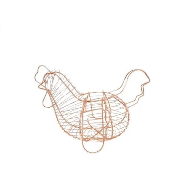 Egg Basket Chicken Copper Ch586