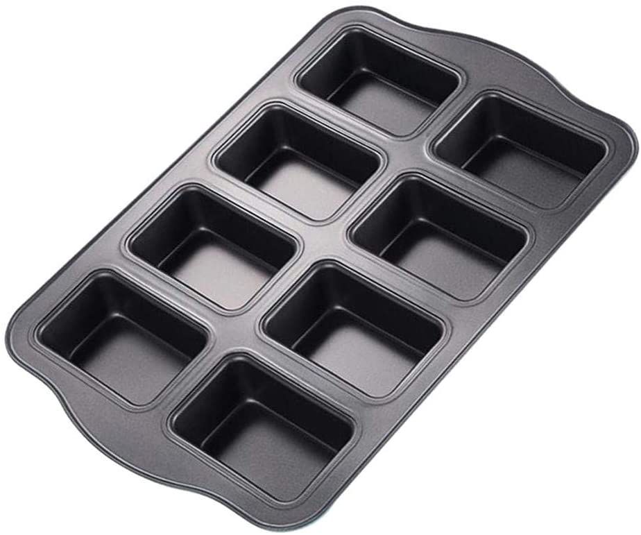 Baking Pan 8 Cup 36x24cm Mini Loaf/Brownie 9x5.5x3cm Carbon Steel-Bakers Basics