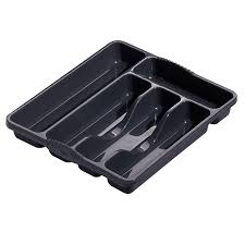 Cutlery Divider And Cutlery Holder Black Kitchen