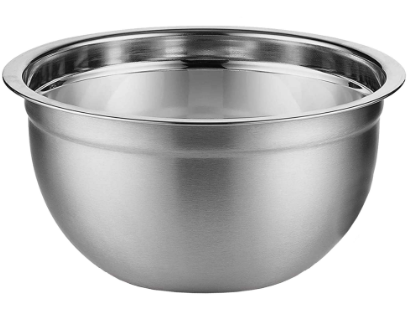 Bowl 32X15Cm With Lid Stainless Steel Rimmed Edge