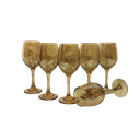 Wine Goblet 310Ml 6Pc Gold Rvt015