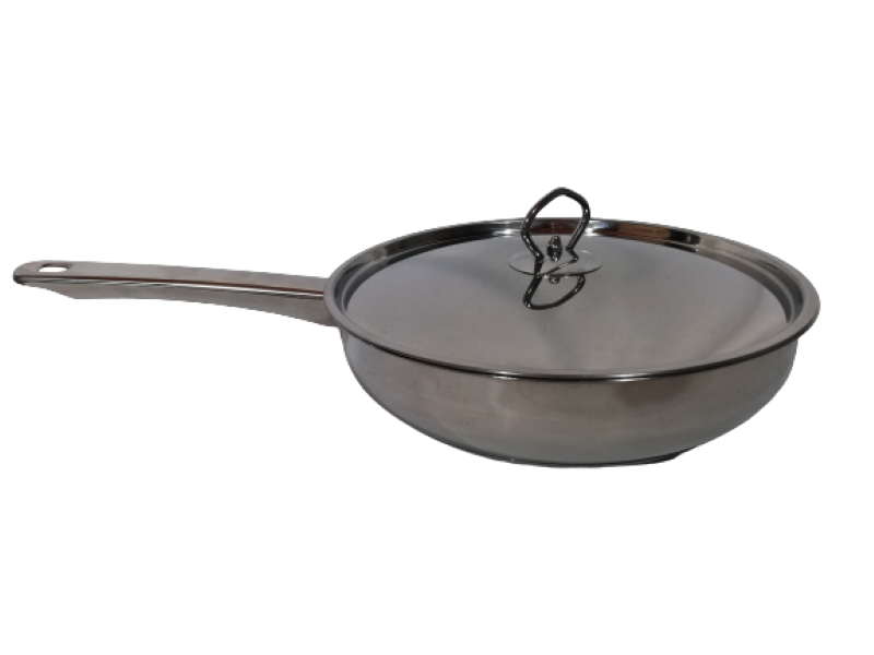 Frying Pan And Lid 24X6Cm Ss Chk