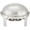 Chafing Dish Roll Top Oval Stainless Steel