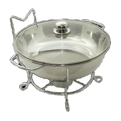 Chafing Dish 6L Round Stainless Steel With Glass Lid Wire Style Frame Chafer Jy259-H60