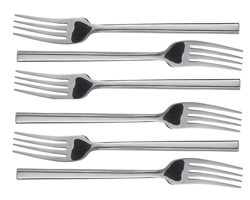 Cake Fork 6Pc Square Handle Stainless Steel-Dcs57