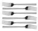 Table Fork 6Pc Square Handle Colours Stainless Steel-Dcs71