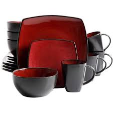 D Set 16Pc Sqr Stoneware Emb