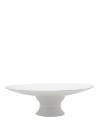 Cake Stand 28X10Cm Footed Floral Fringed Porcelain White Zh63