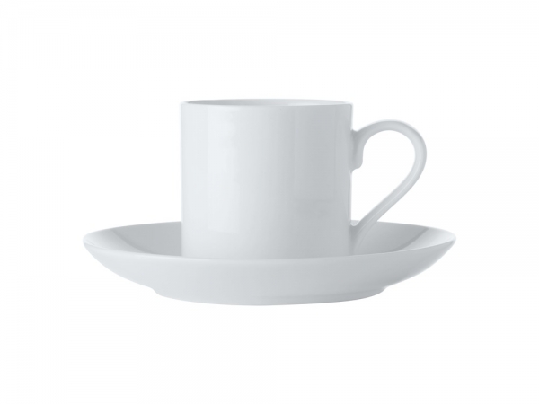 Cup And Saucer 100Ml Straight Demi White Basics Maxwell Williams Fx0134