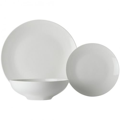 Dinner Set 12Pc Coupe Tribeca White Basics Maxwell Williams Fx0147