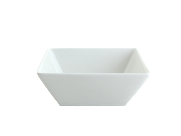 Bowl 7.5X6Cm Square White Ceramic Inmix-Rs516