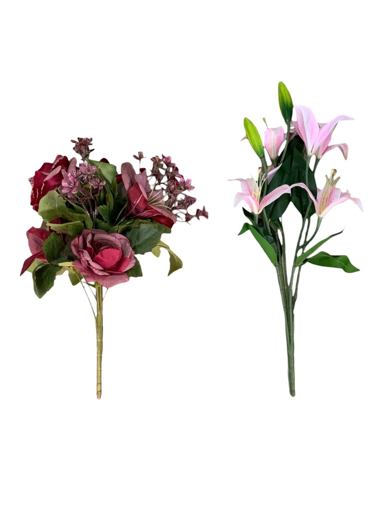 Artificial Flower 50Cm 12 Head Half Branch Rose Lily H-277\H163\H-623