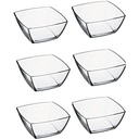 Tokio 6pc 125x125mm Square Glass Bowls - 53056