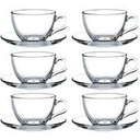 Cup And Saucer 200Ml 12Pc Round Set Glass Rvt2022-010