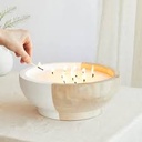 Bowl Mcp 27Hx33D Candle Beige