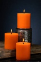 Bowl Mcp 27Hx33D Candle Orange