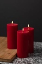 Bowl Mcp 27Hx33D Candle Red