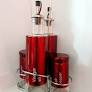 Cruet Set 5Pc Red Arsitocrat Ar387