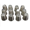 Nozzle Set 12Pc 4Cm Russian Nozzles Stainless Steel Assorted Yg12 - Bakers Prep