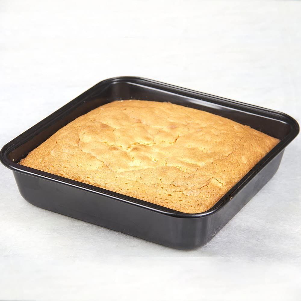 Baking Pan 23X22X5Cm Square Non-Stick Carbon Steel - Bakers Basics