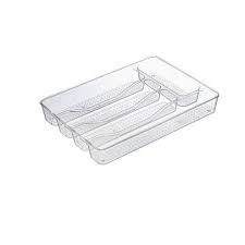 Cutlery Tray 42X38.5X4.7Cm Dotted Clear 041189