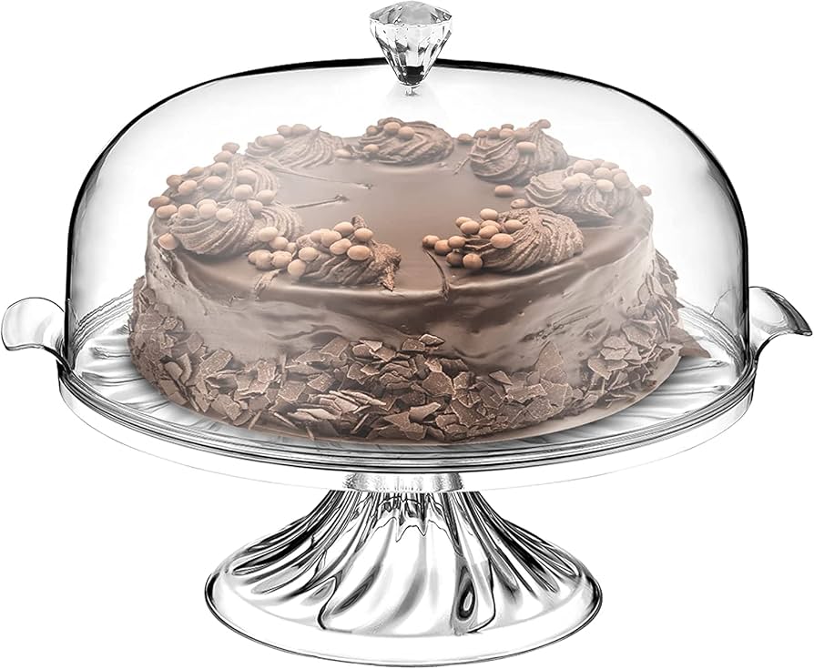 Acrylic Cake Stand And Dome 30Cm Rnd Rvt2019-114