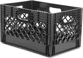 Crate Plastic Multi Rect Blk