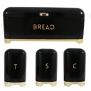 Bread Bin And Canister Set 4Pc Retro