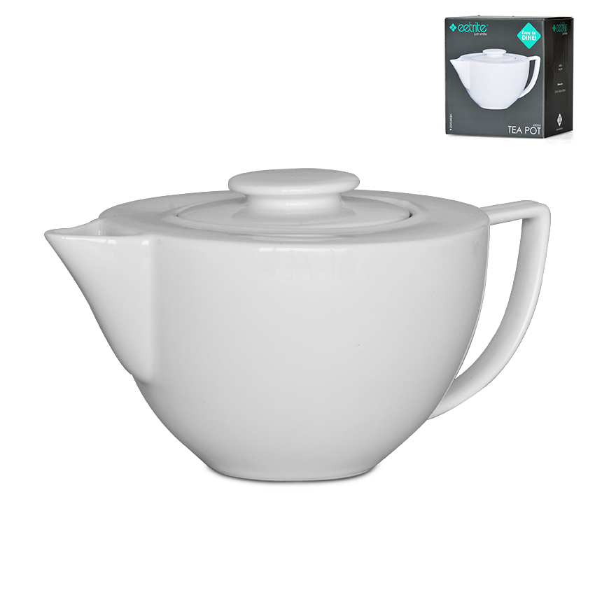 Tea Pot 650Ml 21X15X12.5Cm Just White Eetrite Er0293