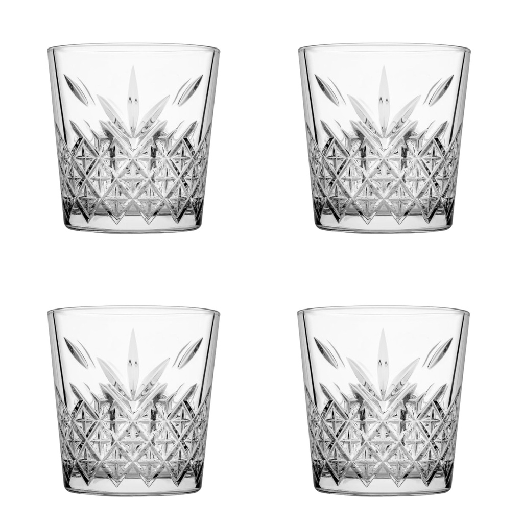 Timeless Whisky 355Ml 4Pc Glasses Tempered - Stackable 520074