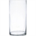 Glass Vase 25X10Cm Cylinder Clear Glass VAS1025ZT